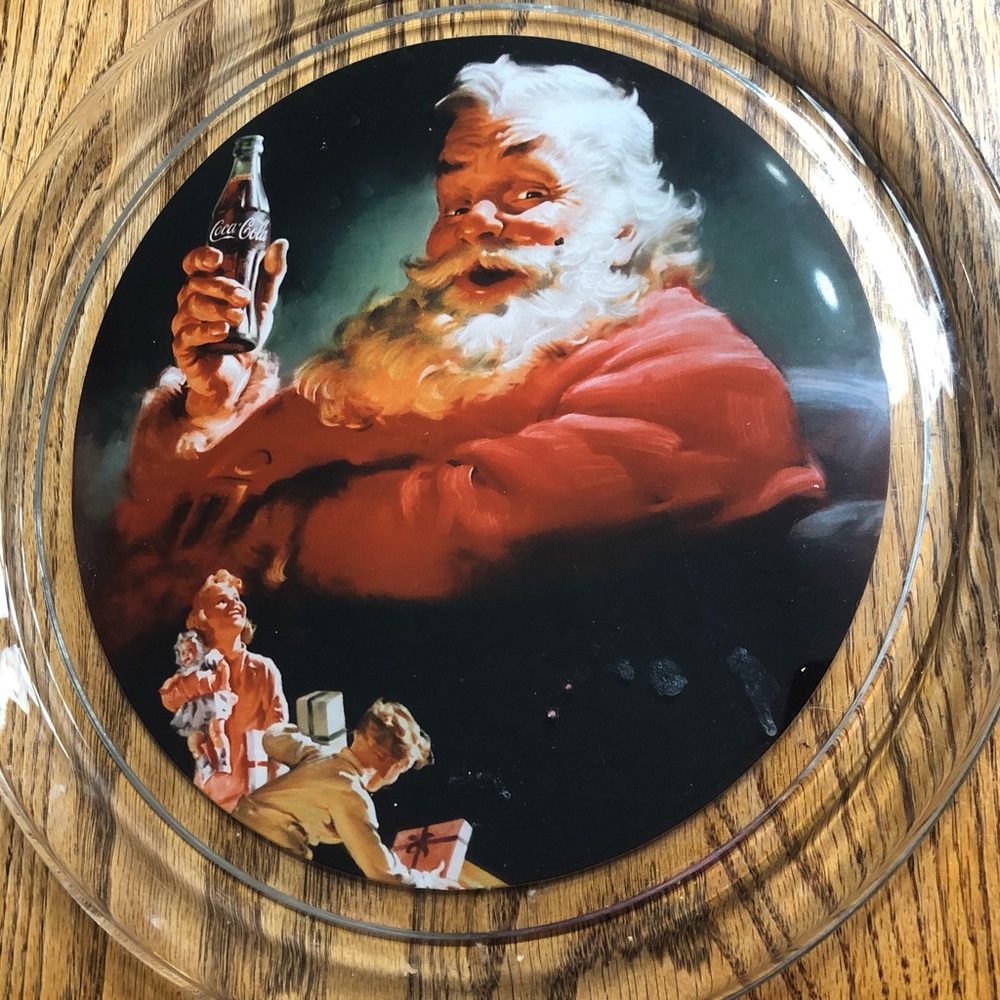Coca-Cola Santa plate
